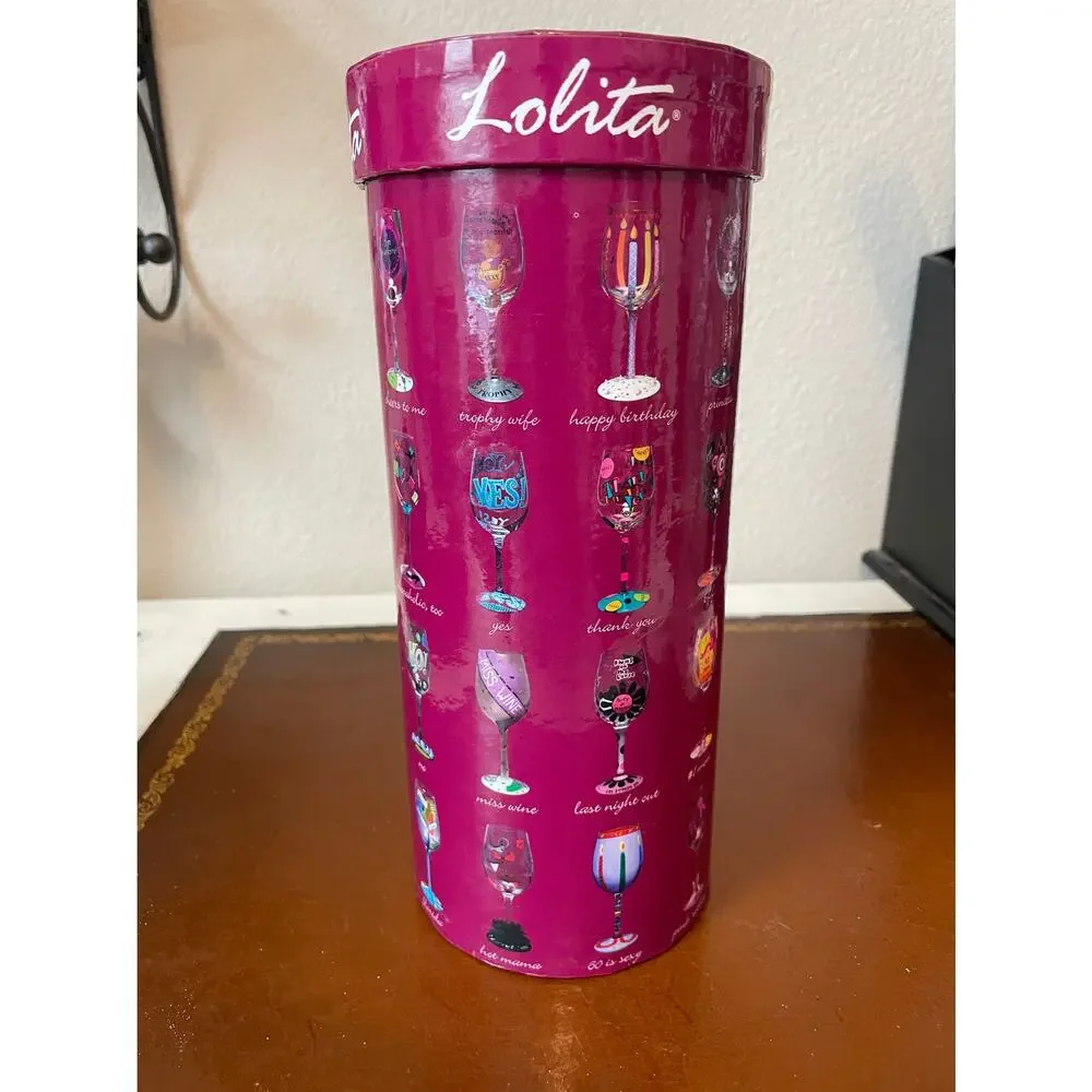 NWT Lolita Wine Glass It’s 5’Oclock Somewhere